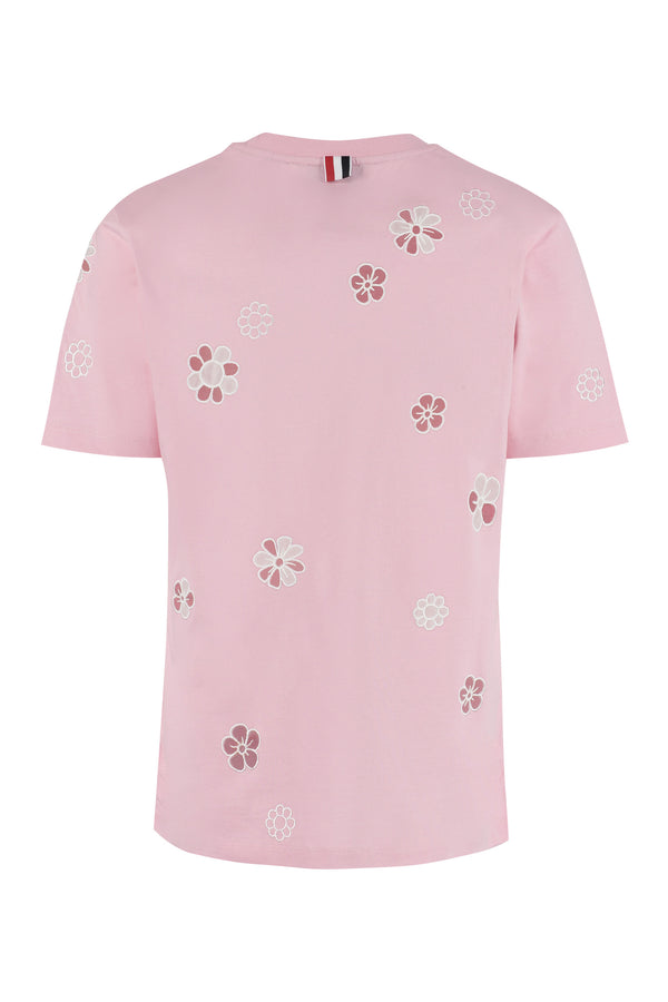 Embroidered cotton T-shirt-1
